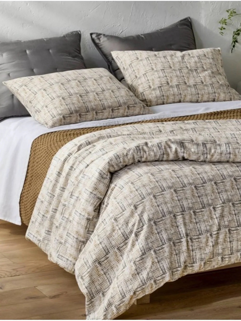 Casaluna Heavyweight Linen Blend Duvet Cover Set Size Full/Queen